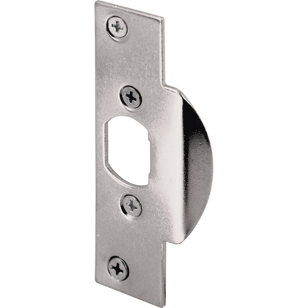 Prime-Line Security Latch Strike, 4-1/4 in., Stamped Steel, Chrome Plated U 9474 - main